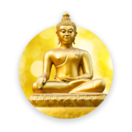 A gilded statue of Buddha