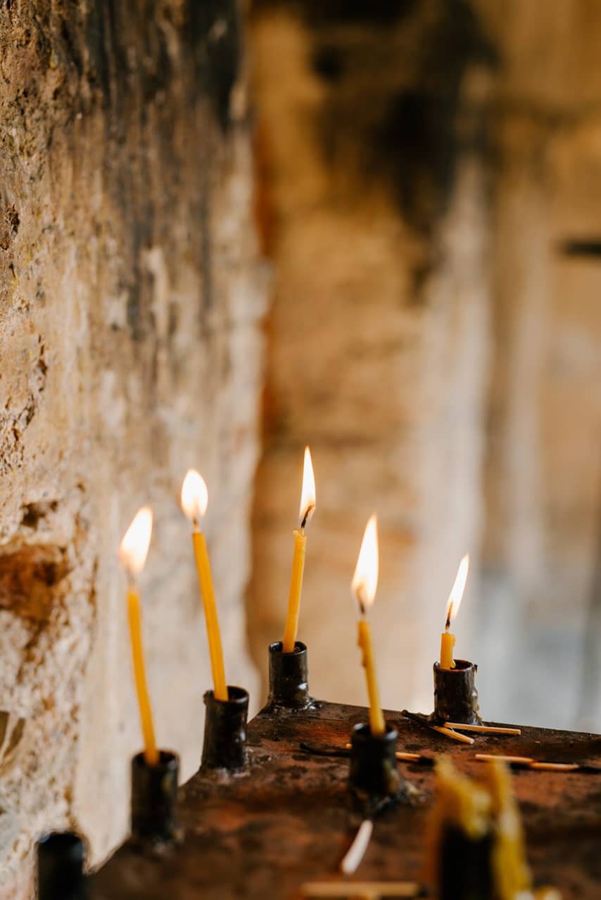 Candles in a church