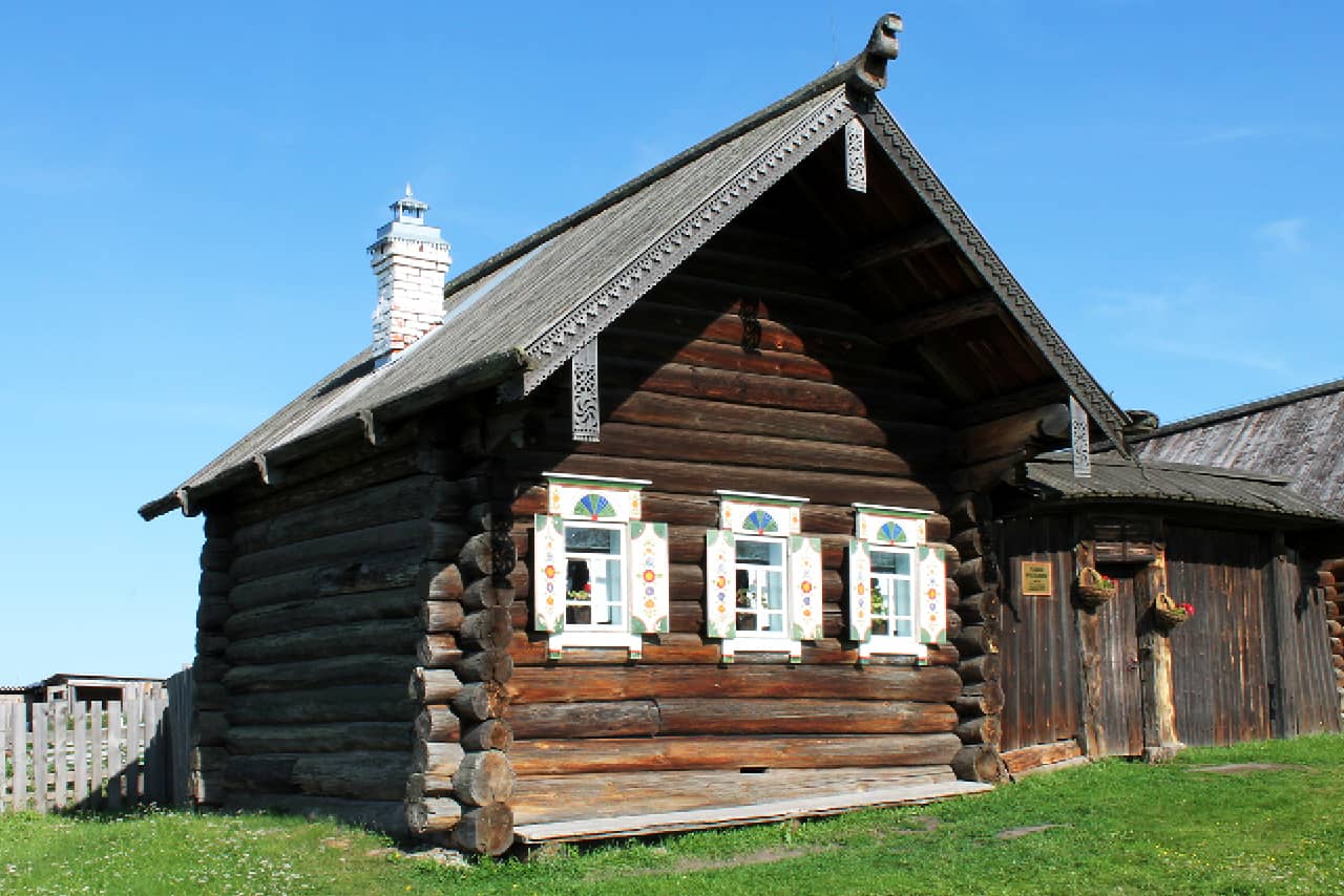 A wooden house in Russia