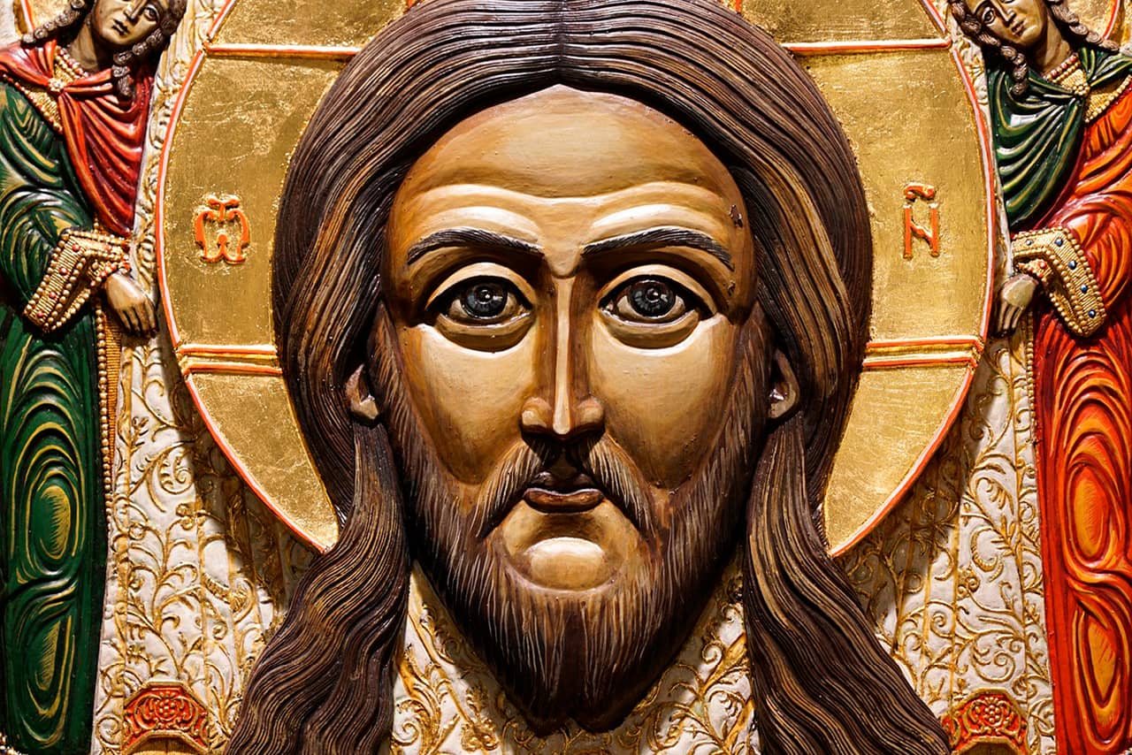 A face of Jesus on the icon